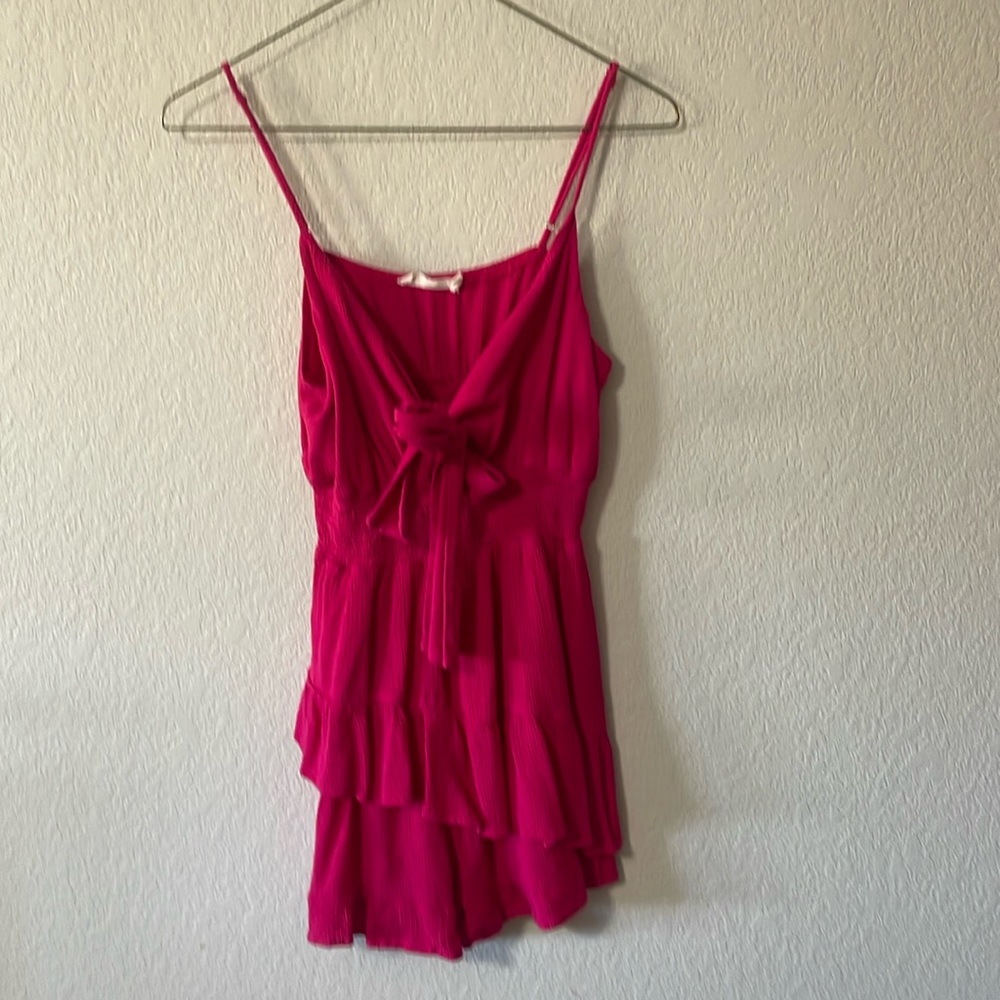 Hot pink romper originally from Francesca’s
